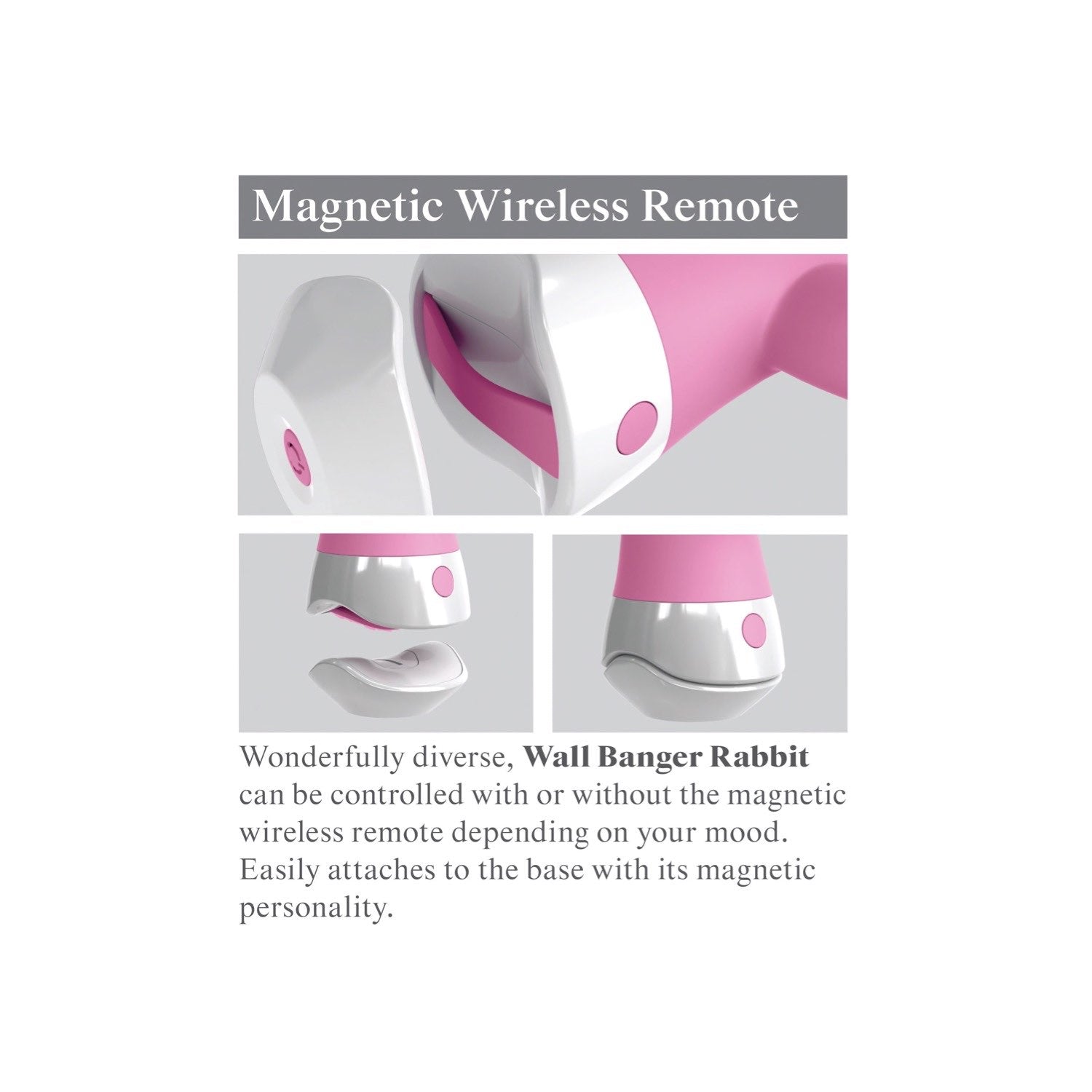 3Some Wall Banger Rabbit - Pink USB Rechargeable Rabbit Vibrator with Wireless Remote by Pipedream