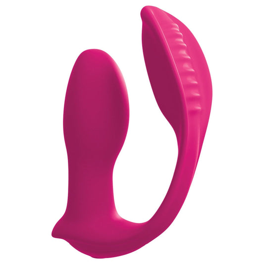 Pipedream 3Some Double Ecstasy - Pink USB Rechargeable Stimulator with Wireless Remote