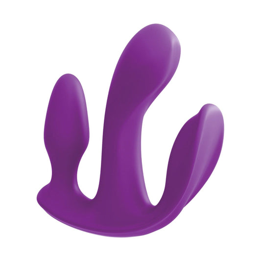 Pipedream 3Some Total Ecstasy - Purple USB Rechargeable Stimulator with Wireless Remote