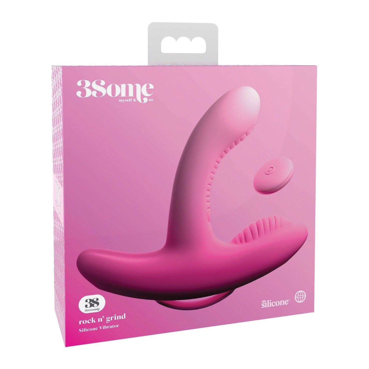 3Some Rock N Grind - Pink USB Rechargeable Stimulator with Wireless Remote by Pipedream