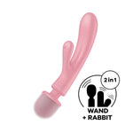 ["Rabbit","Wand","Massager"]Triple Lover - Pink