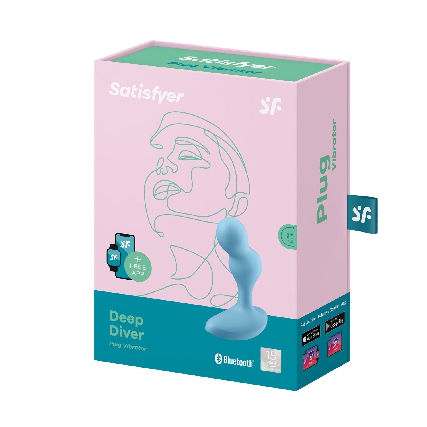 संतुष्ट करनेवाला गहरा गोताखोर - नीला by Satisfyer