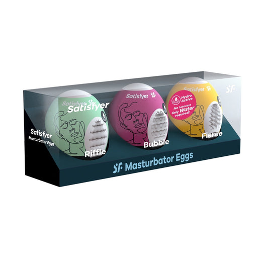 Satisfyer Satisfyer Masturbator Eggs - Mixed 3 Pack #1 - White