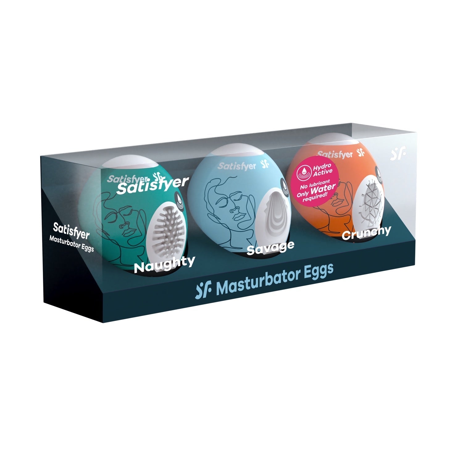 Satisfyer Masturbator Eggs - Mixed 3 Pack #2 - White by Satisfyer