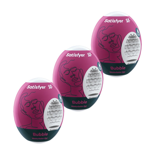 Satisfyer Satisfyer Masturbator Eggs - Bubble 3 Pack - White