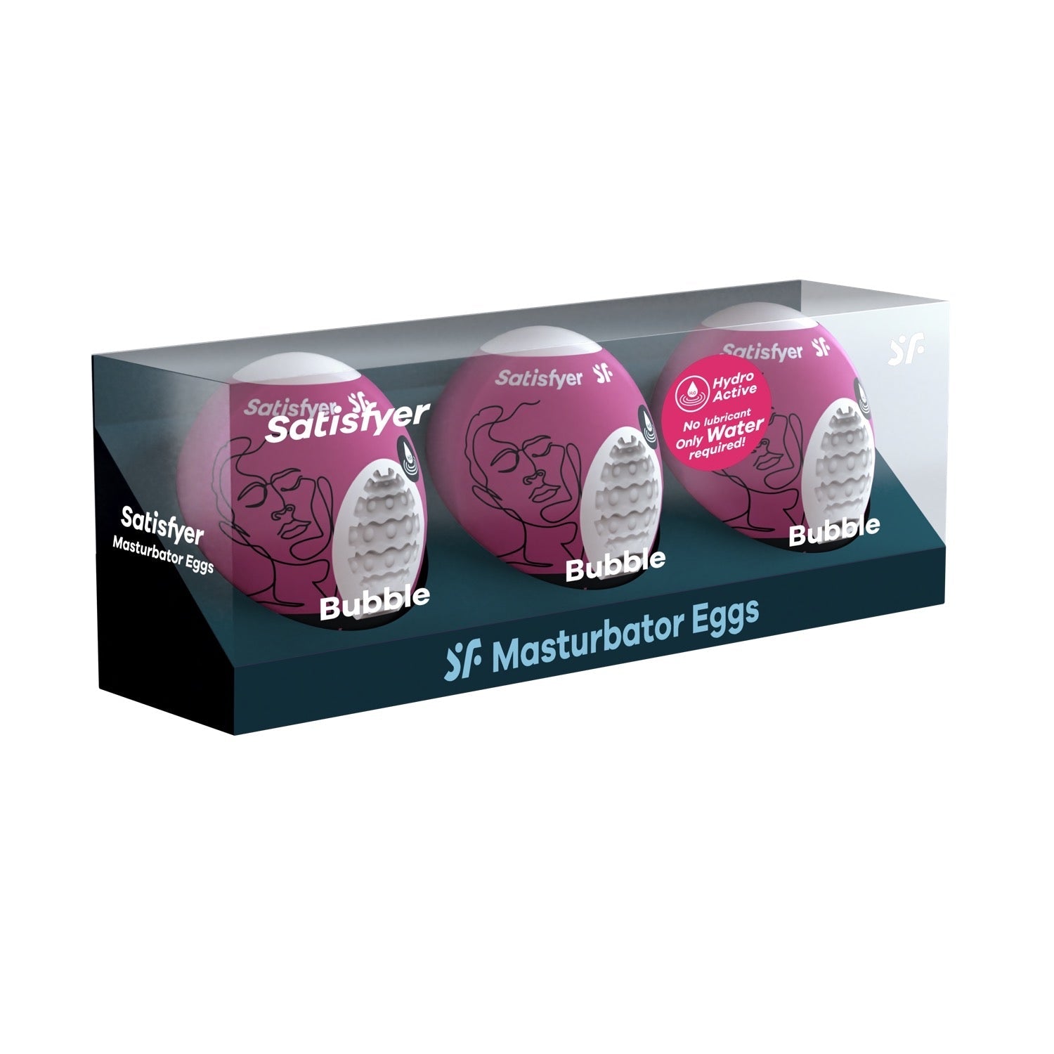 Satisfyer Masturbator Eggs - Bubble 3 Pack - White by Satisfyer