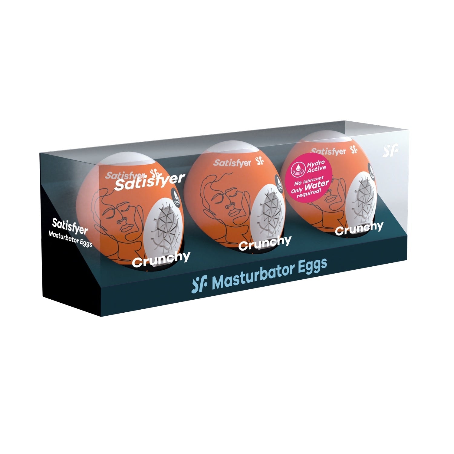 Satisfyer Masturbator Eggs - Crunchy 3 Pack - White by Satisfyer