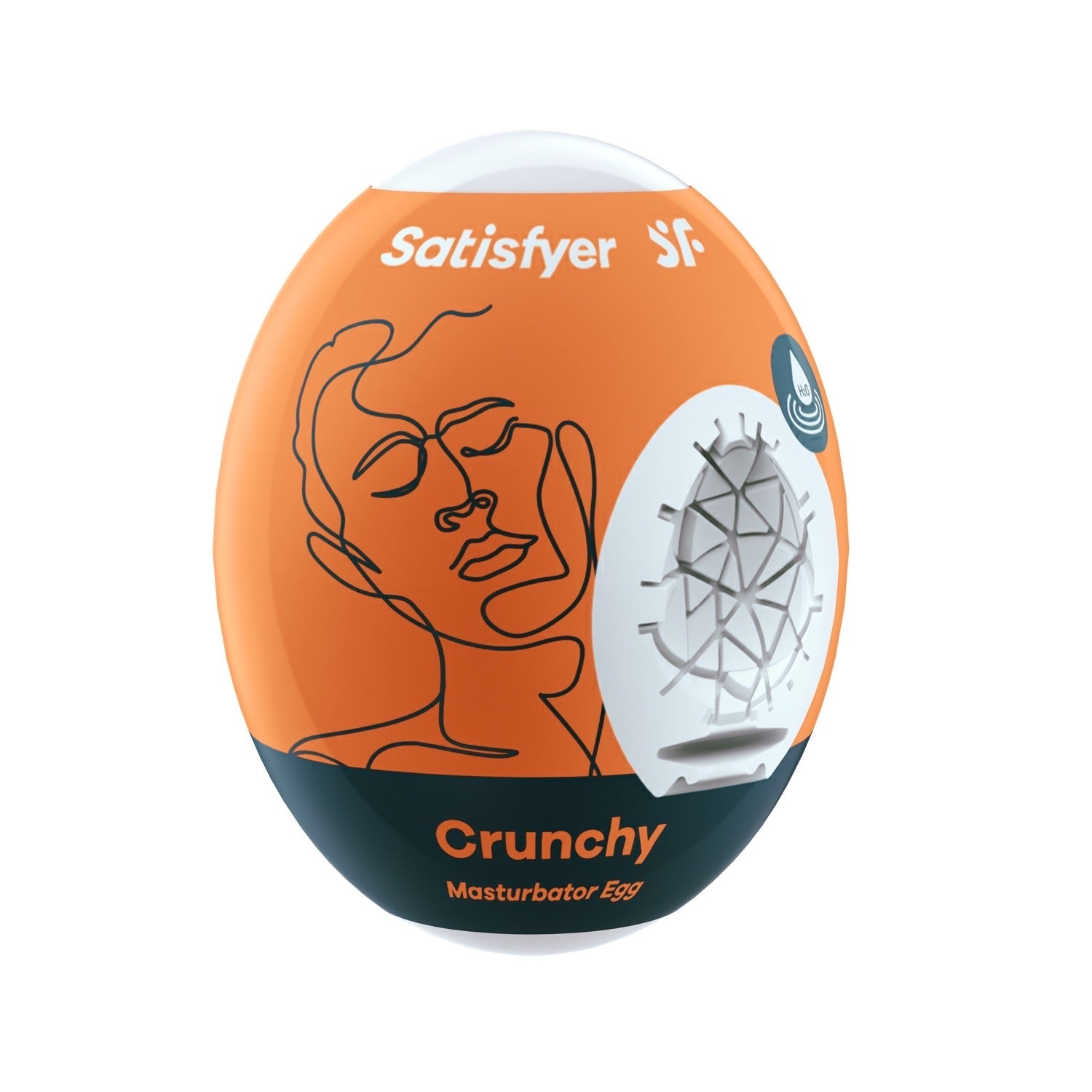 Satisfyer Masturbator Egg - Crunchy - White by Satisfyer