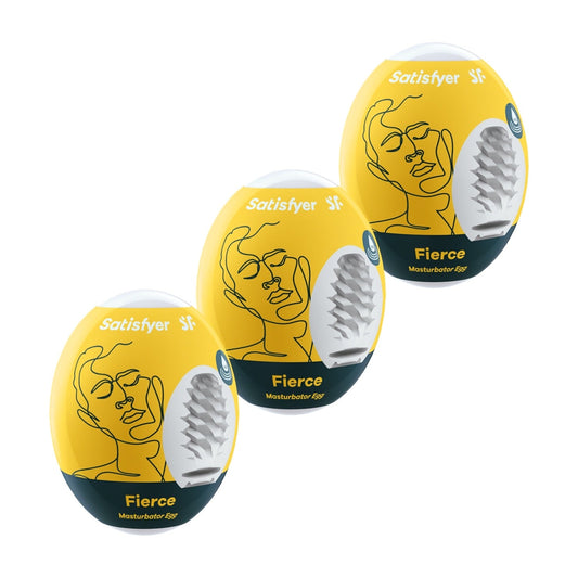 Satisfyer संतुष्ट करनेवाला हस्तमैथुन करने वाले अंडे - भयंकर 3 पैक - सफेद