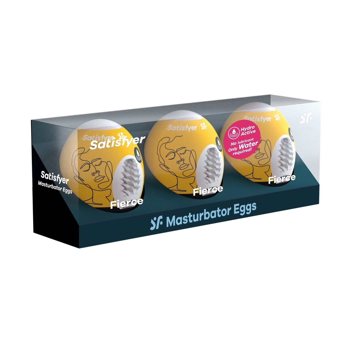 Satisfyer Masturbator Eggs - Fierce 3 Pack - White by Satisfyer