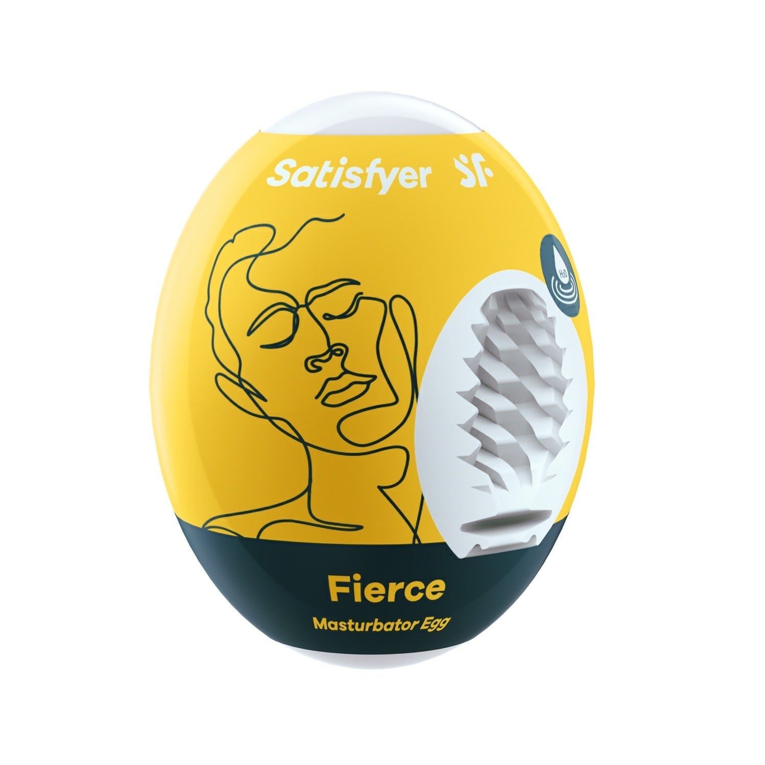 Satisfyer Masturbator Egg - Fierce - White by Satisfyer