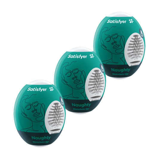 Satisfyer संतुष्ट करनेवाला हस्तमैथुन करने वाले अंडे - शरारती 3 पैक - सफेद