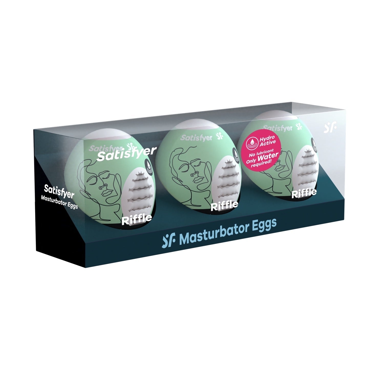 Satisfyer Masturbator Eggs - Riffle 3 Pack - White by Satisfyer