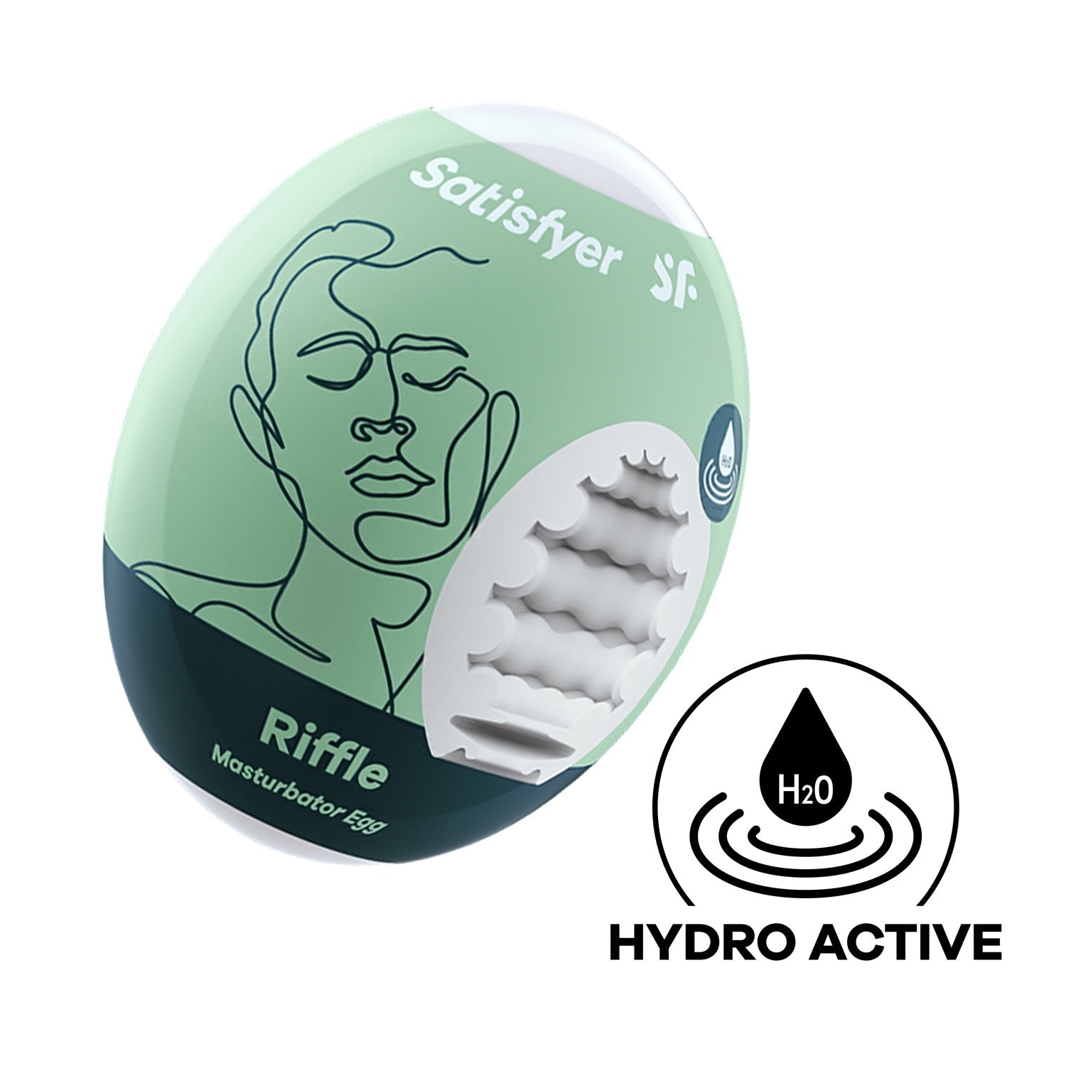 Satisfyer Masturbator Egg - Riffle - White by Satisfyer