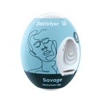 ["Eggs","Massager"]Masturbator Egg - Savage - White