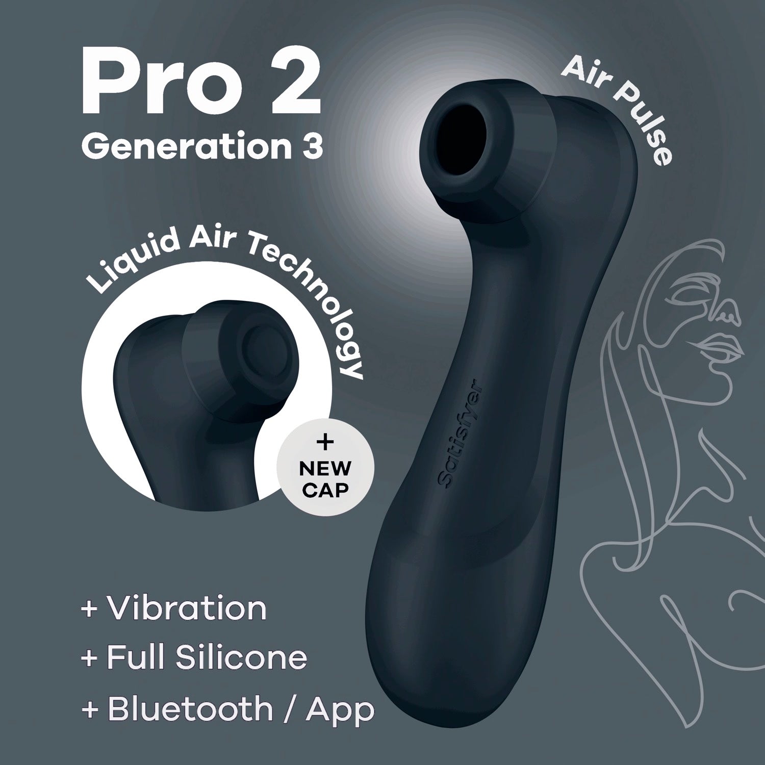 Satisfyer Pro 2 Generation 3 with App Control - Black by Satisfyer