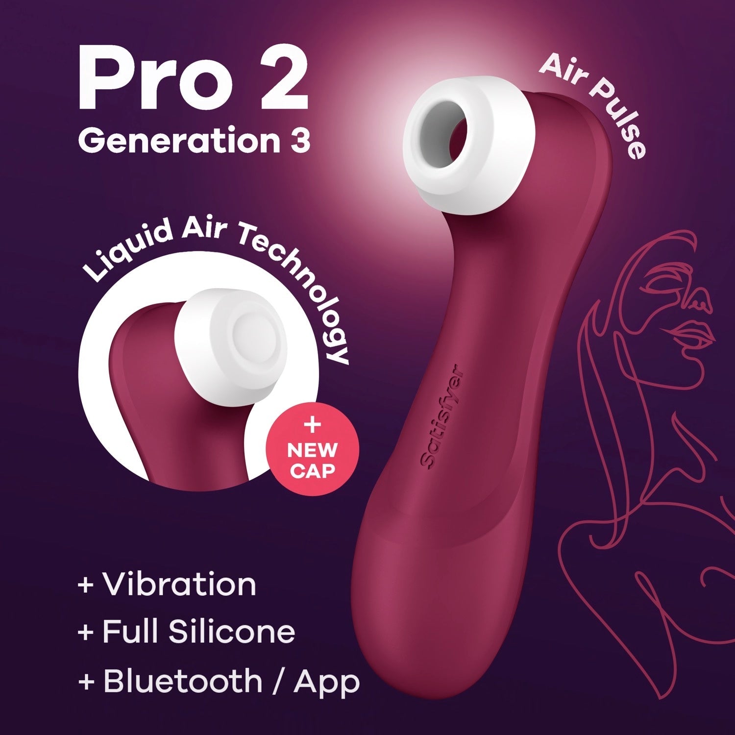 满意者 Pro 2 第 3 代带应用程序控制 - 红色 by Satisfyer