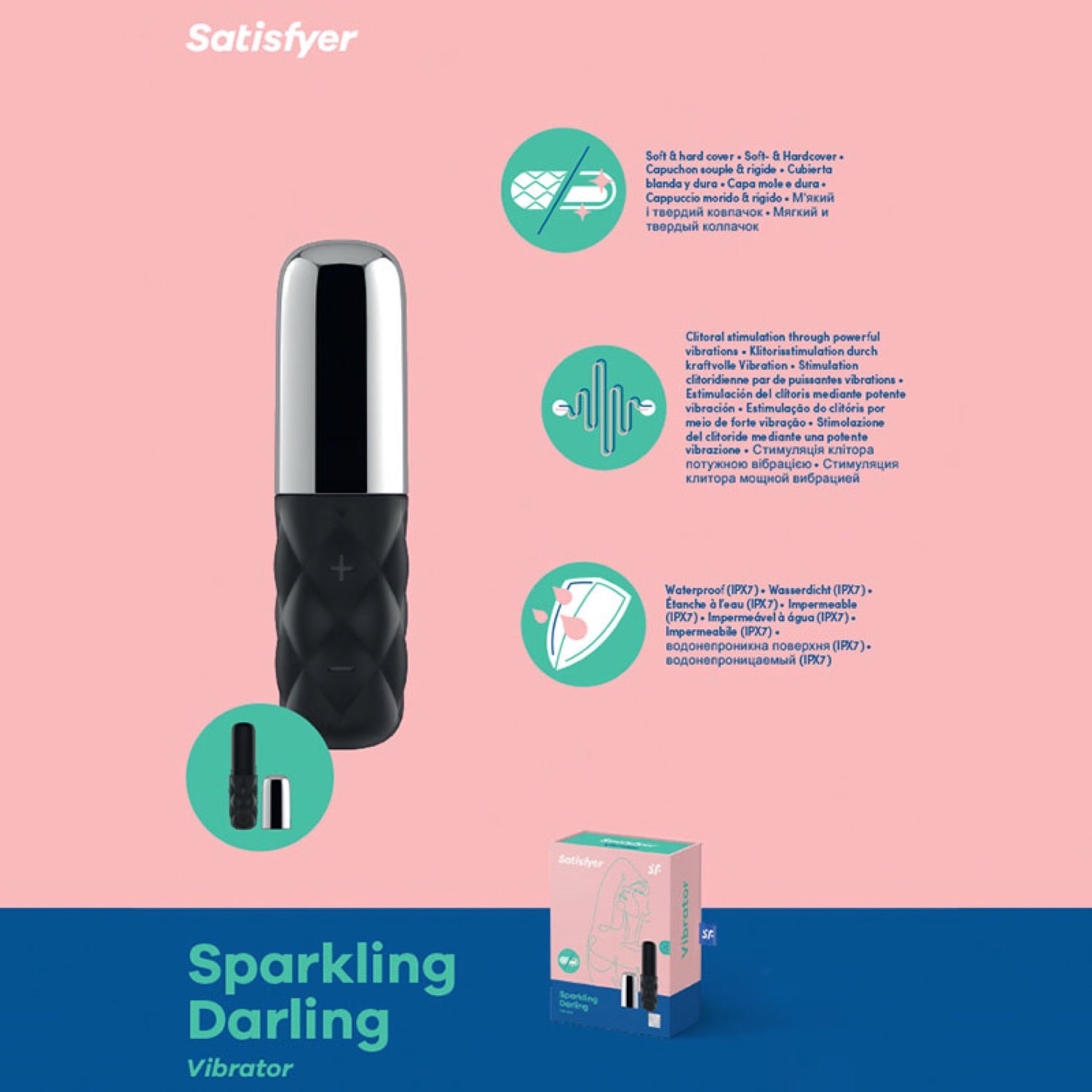 Satisfyer Mini Sparking Darling - Chrome by Satisfyer